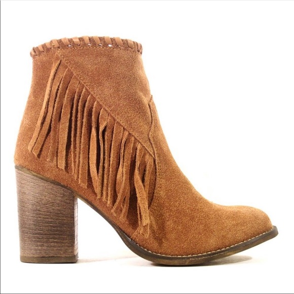 Chelsea Crew 🌼 Suede Fringe Booties Size 7 - Picture 3 of 10